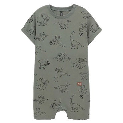 Полукомбинезон для мальчика Crockid КР 6499 зеленый чай динозавры к552 1 Полукомбинезон для мальчика Crockid КР 6499 зеленый чай динозавры к552 1